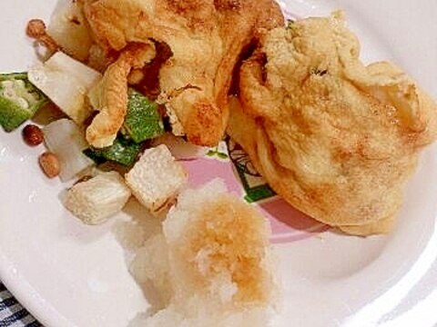 納豆オクラ長芋寿司揚げきんちゃく（ノンフライヤー）